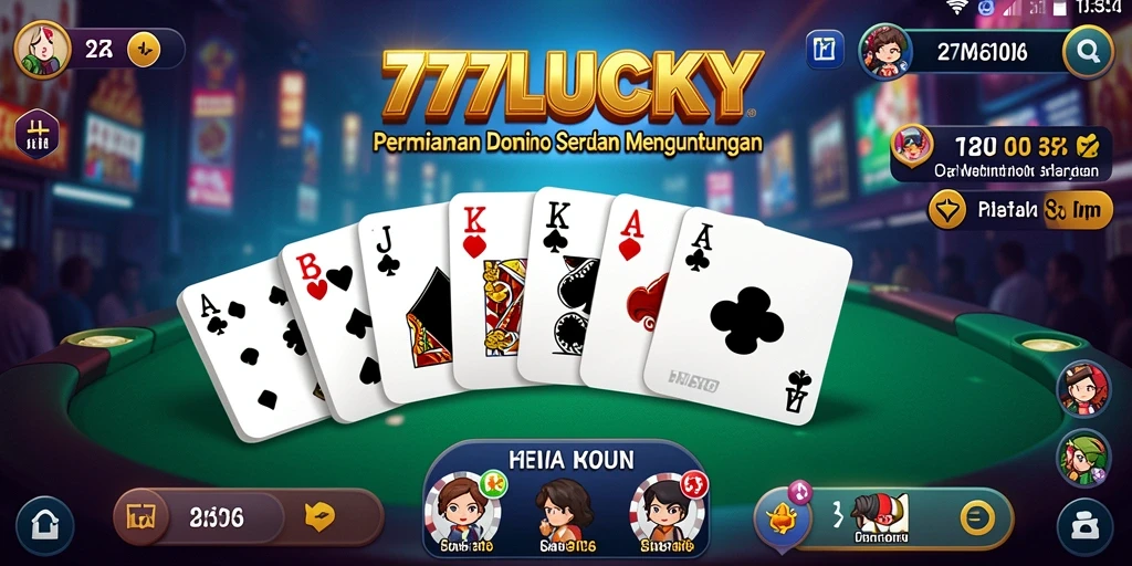 Tampilan seru permainan Domino di 777LUCKY.