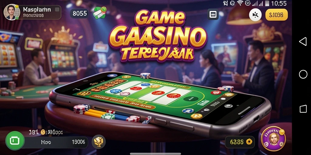 Tampilan gameplay menarik di aplikasi Kasino 8055.
