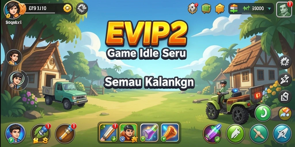 Screenshot gameplay EVIP2 yang menampilkan keseruan dan interaksi gameplay Idle.