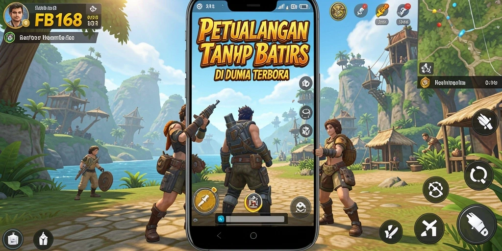 Tangkapan layar FB168 menunjukkan keindahan dunia terbuka yang luas.