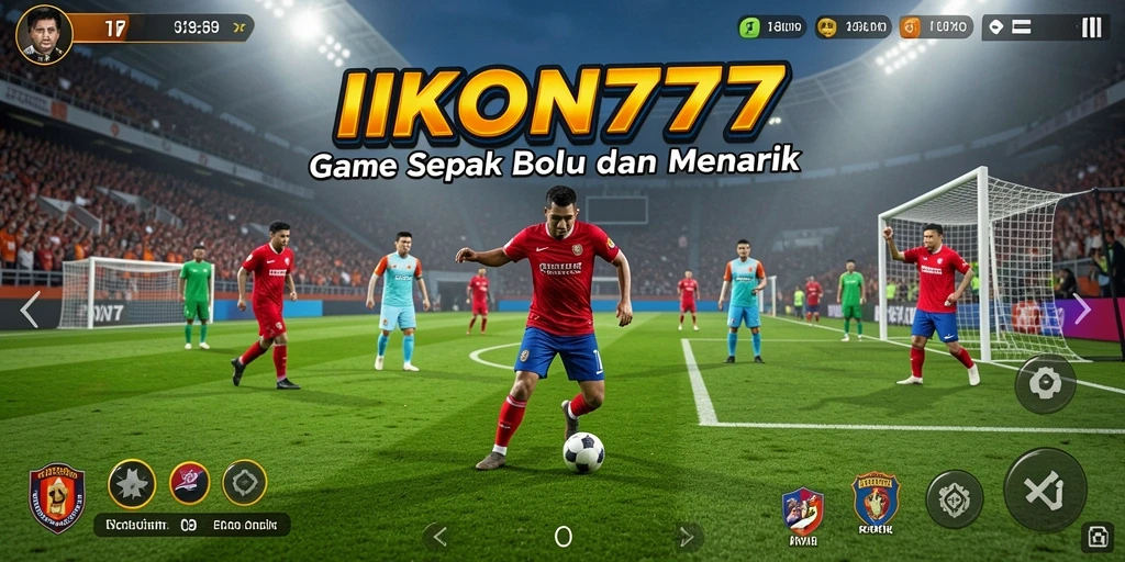 Screenshot gameplay <strong>IKON777</strong> yang menampilkan pertandingan sepak bola yang mendebarkan.