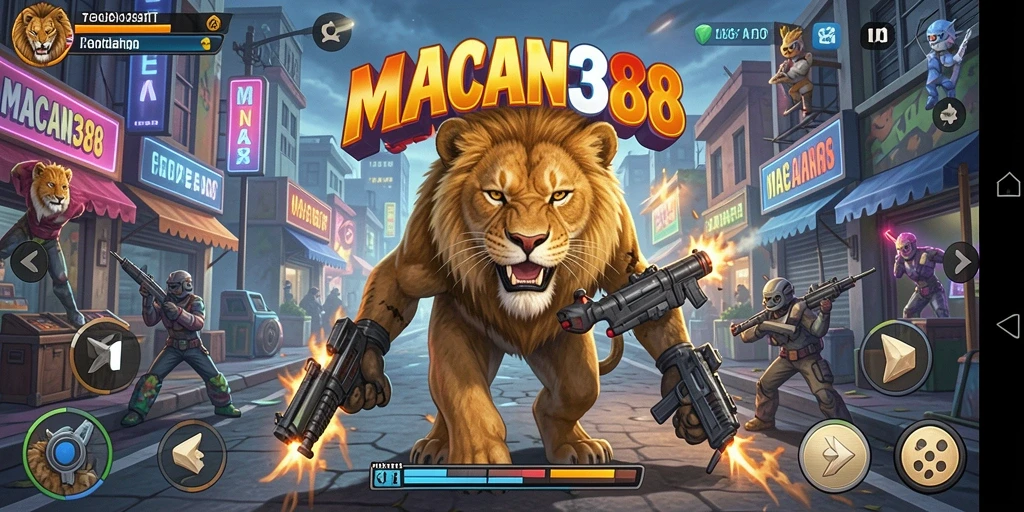 Screenshot gameplay MACAN388 yang menunjukkan aksi arcade yang seru.