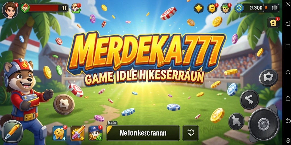 Tampilan menarik dari gameplay MERDEKA777 dalam aksi Idle.