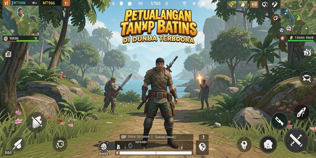 Screenshot gameplay MT966 menampilkan suasana dunia terbuka yang menakjubkan.