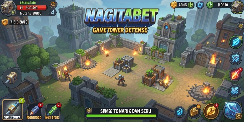 Gambar menampilkan gameplay seru dari NAGITABET Tower Defense.