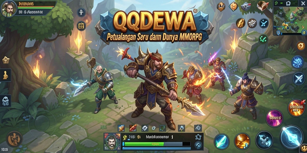 Gameplay seru QQDEWA dengan grafis menawan dalam dunia MMORPG.