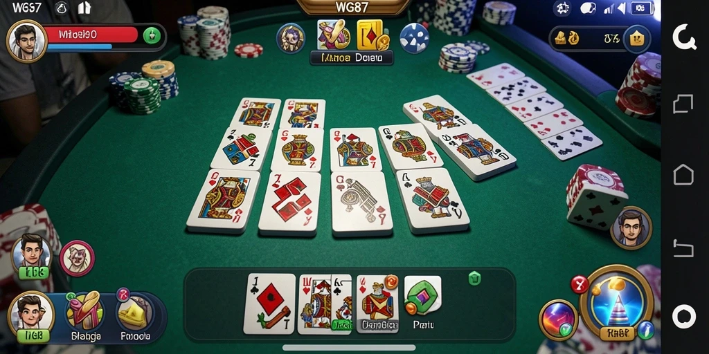 Tampilan gameplay seru dalam permainan Domino WG87.